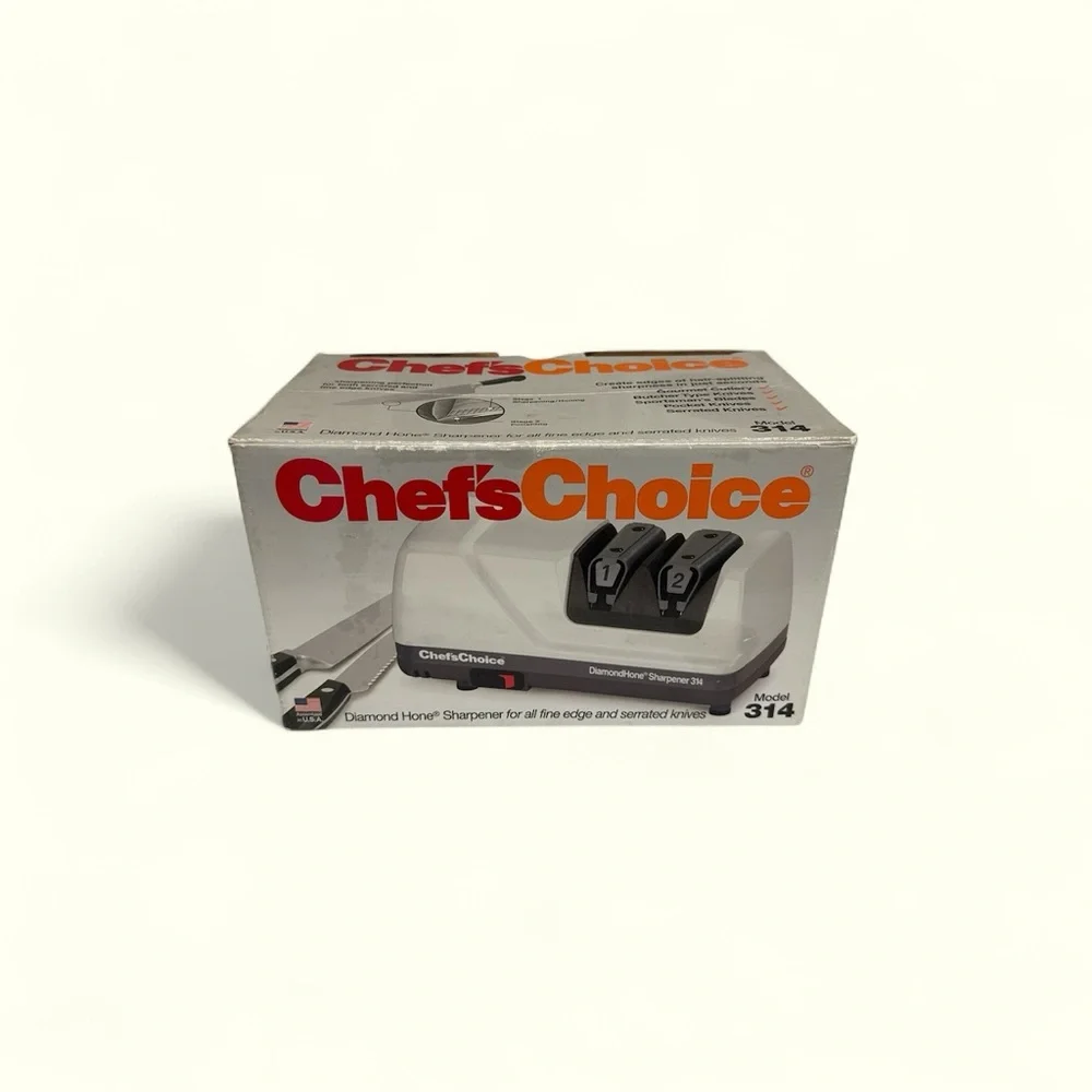 Chef’sChoice 314 Electric Diamond Sharpener White Fine Edge &‎ Serrated Knives